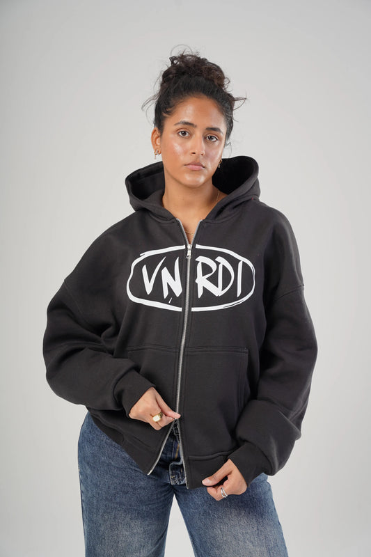 THE GRAFFITI ZIP-UP Black